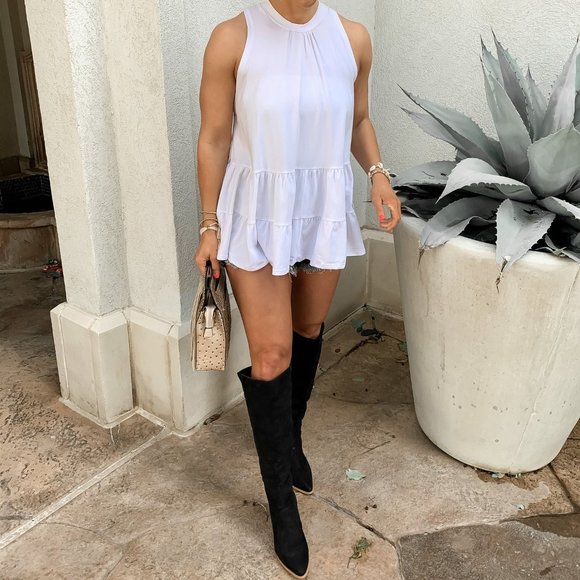 Boho Tired Tunic Tank Top - Size Small - Picture 2 of 3